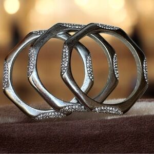 Juicy Couture Hexagonal Bangle Set with Crystals